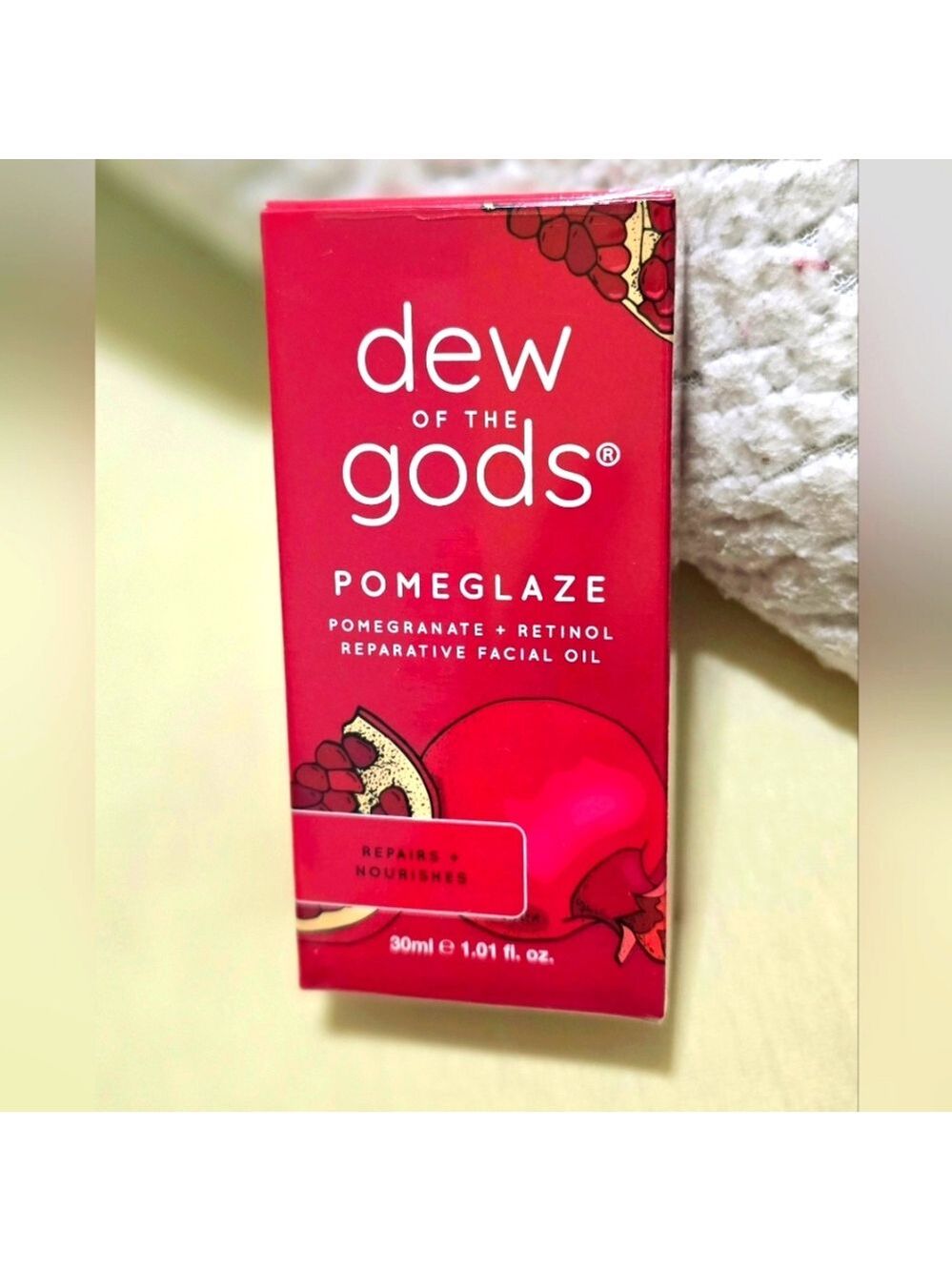 NEW! DEW OF THE GODS Pomeglaze Pomegranate + Retinol Facial Oil 30 ml